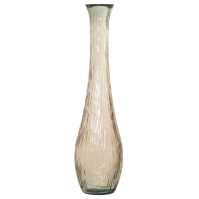 Ivy Bronx Recycled Glass Vase 100Cmarrón Clear Wayfair.co.uk
